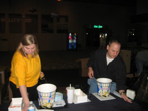 Carey Payette and Jody A. Morgan, running the registration