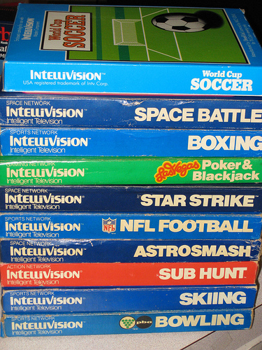 Intellivision Games taken from http://www.flickr.com/photos/david_s_carter/3085049592/sizes/m/in/photostream/