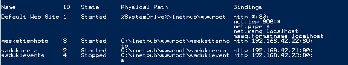 Sarah's demo websites