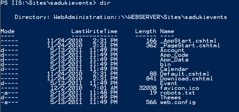 directory listing of the sadukievents website