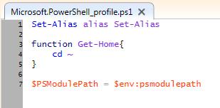 Sarah's console profile file in the scripts pane of the ISE
