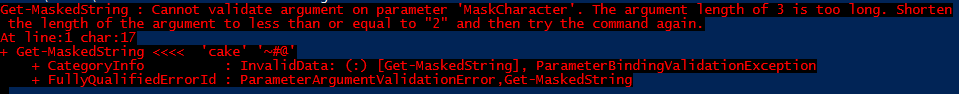 ValidateLength() error message