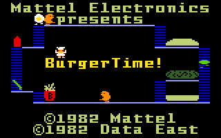 BurgerTime Intellivision Title screen